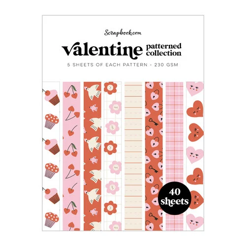 Scrapbook.com - Valentine - Patterned Cardstock Paper Pad - Double Sided - 6x8 - 40 Sheets 1 Scrapbook.com - Valentine - Patterned Cardstock Paper Pad - Double Sided - 6x8 - 40 Sheets