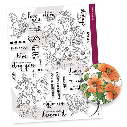 Altenew - Clear Photopolymer Stamps - Flutter And Bloom