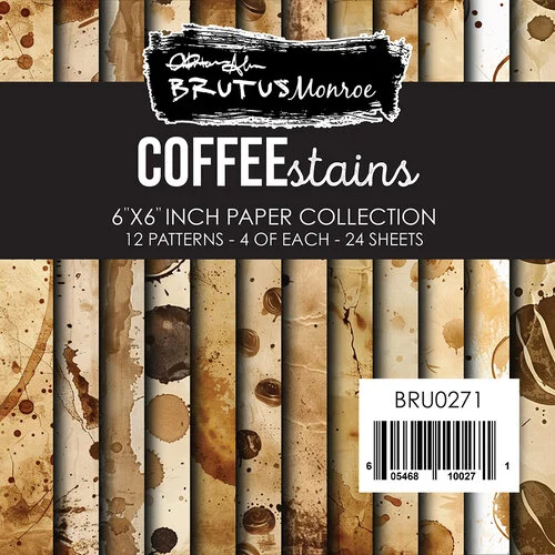Brutus Monroe - 6 x 6 Paper Pack - Coffee Stains