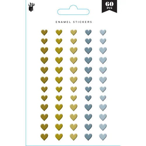 Fancy Pants Designs - Enamel Hearts Collection - Gold - Silver