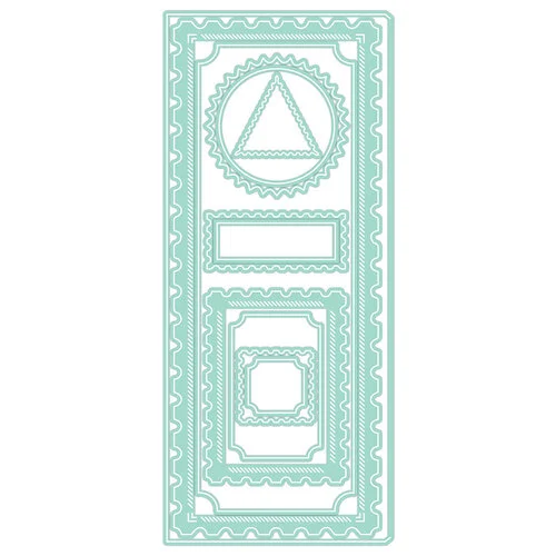 LDRS Creative - Designer Dies - Slimline - Diagonal Stitched Postage Frames