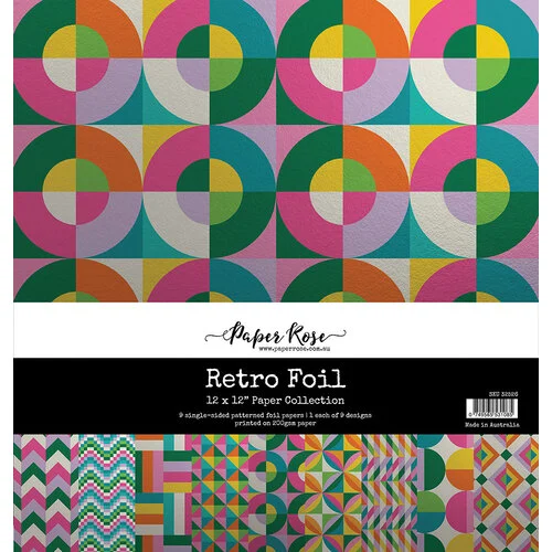 Paper Rose - Retro Foil Collection - 12 x 12 Paper Pack 1 Paper Rose - Retro Foil Collection - 12 x 12 Paper Pack