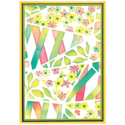 Sizzix - Stacey Park - Stencils - Fragmented Floral 2 2 Sizzix - Stacey Park - Stencils - Fragmented Floral 2