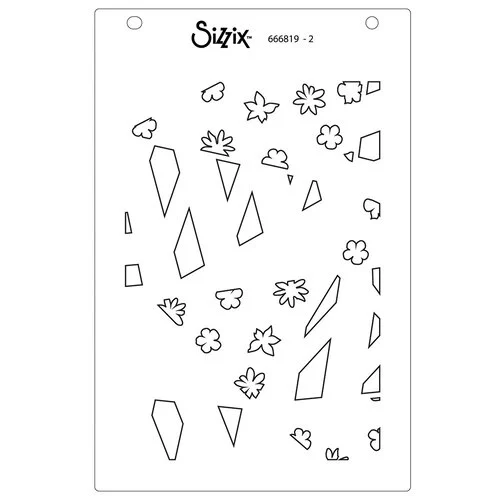 Sizzix - Stacey Park - Stencils - Fragmented Floral 2 5 Sizzix - Stacey Park - Stencils - Fragmented Floral 2