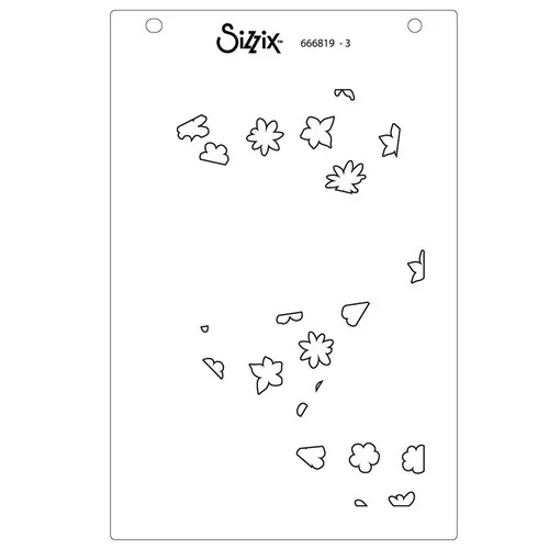 Sizzix - Stacey Park - Stencils - Fragmented Floral 2 6 Sizzix - Stacey Park - Stencils - Fragmented Floral 2
