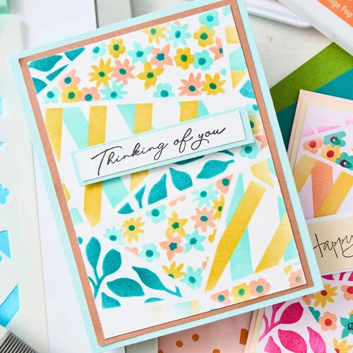 Sizzix - Stacey Park - Stencils - Fragmented Floral 2 8 Sizzix - Stacey Park - Stencils - Fragmented Floral 2