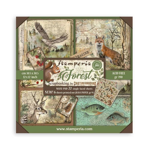 Stamperia - Forest Collection - 12 x 12 Paper Pad - Single Face