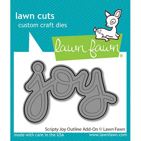 Lawn Fawn - Lawn Cuts - Dies - Scripty Joy Outline - Add-On