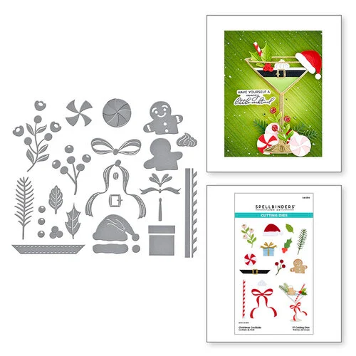 Spellbinders - Happy Hour Collection - Etched Dies - Christmas Cocktails 1 Spellbinders - Happy Hour Collection - Etched Dies - Christmas Cocktails