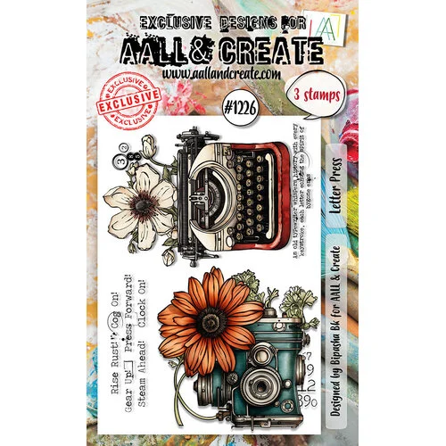 AALL and Create - Clear Photopolymer Stamps - Letter Press 1 AALL and Create - Clear Photopolymer Stamps - Letter Press