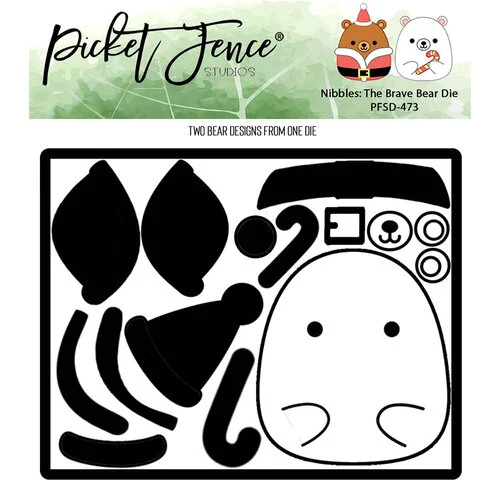 Picket Fence Studios - Dies - Nibbles - The Brave Bear