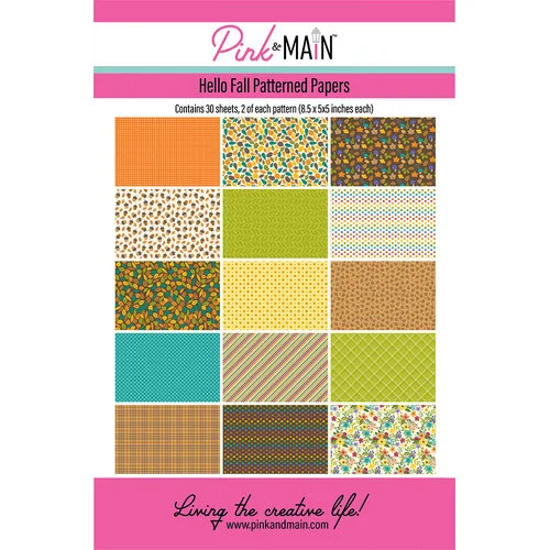 Pink and Main - 8.5 x 5.5 Paper Pack - Hello Fall