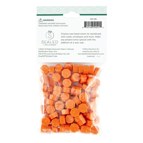 Spellbinders - Sealed 3D Christmas Collection - Wax Beads - Orange