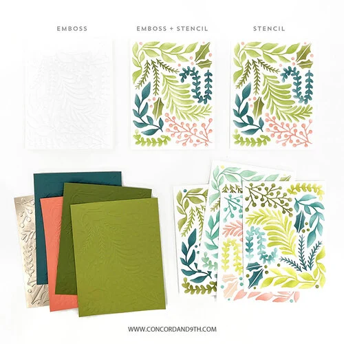 Concord and 9th - Embossing Folder - Holiday Sprigs 4 Concord and 9th - Embossing Folder - Holiday Sprigs