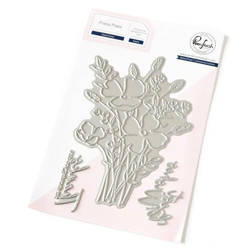Pinkfresh Studio - Here For You Collection - Press Plates - Playful Petals 1 Pinkfresh Studio - Here For You Collection - Press Plates - Playful Petals