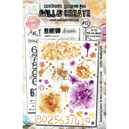 AALL and Create - Rub-On Transfers - Coffee Numberistic