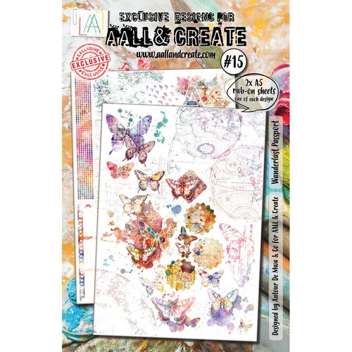 AALL and Create - Rub-On Transfers - Wanderlust Passport 1 AALL and Create - Rub-On Transfers - Wanderlust Passport