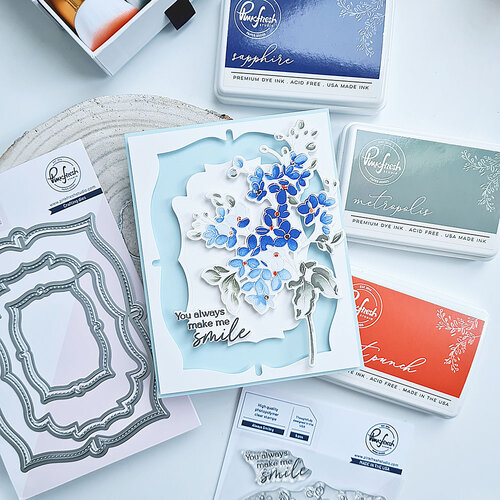 Pinkfresh Studio - Kindness In Bloom Collection - Dies - Always Smiling