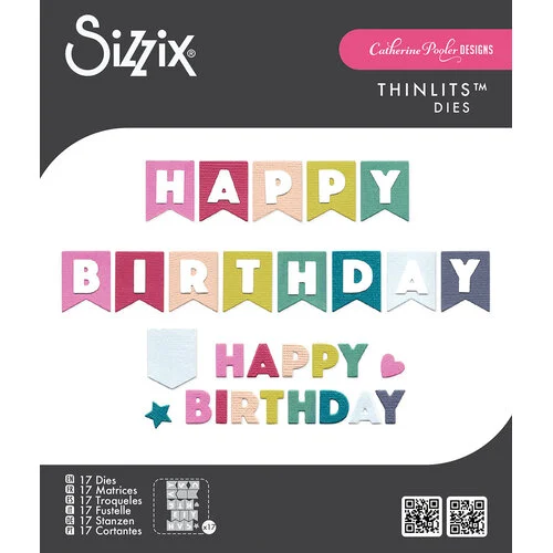 Sizzix - Catherine Pooler Designs - Thinlits Dies - Birthday Bunting