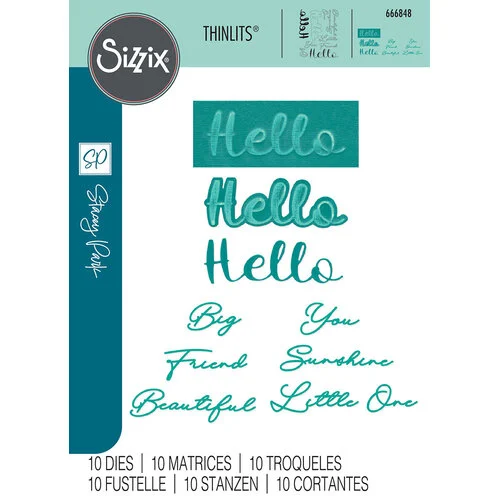 Sizzix - Stacey Park - Thinlits Dies - Take Two's - Hello Sentiment 1 Sizzix - Stacey Park - Thinlits Dies - Take Two's - Hello Sentiment