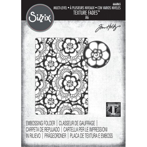 Sizzix - Tim Holtz -Multi-Level Textured Impressions - Embossing Folder - Vault Lace 1 Sizzix - Tim Holtz -Multi-Level Textured Impressions - Embossing Folder - Vault Lace