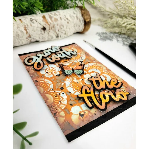 Sizzix - Tim Holtz -Multi-Level Textured Impressions - Embossing Folder - Vault Lace 6 Sizzix - Tim Holtz -Multi-Level Textured Impressions - Embossing Folder - Vault Lace