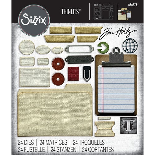 Sizzix - Tim Holtz - Thinlits Dies - Vault Noteworthy 1 Sizzix - Tim Holtz - Thinlits Dies - Vault Noteworthy