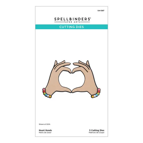 Spellbinders - Beads of Friendship Collection - Etched Dies - Heart Hands