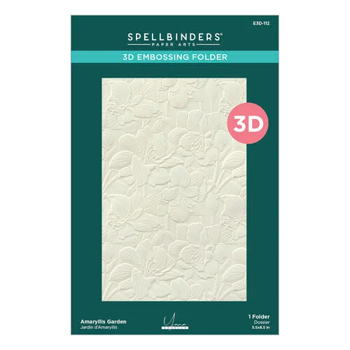 Spellbinders - Amaryllis Christmas Collection - 3D Embossing Folder - Amaryllis Garden 2 Spellbinders - Amaryllis Christmas Collection - 3D Embossing Folder - Amaryllis Garden