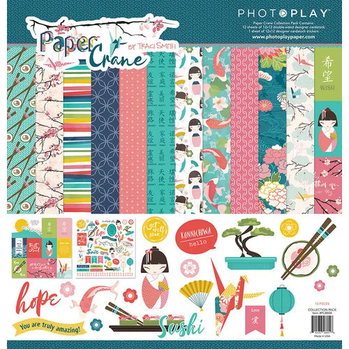 PhotoPlay - Paper Crane Collection - 12 x 12 Collection Pack 1 PhotoPlay - Paper Crane Collection - 12 x 12 Collection Pack