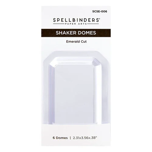 Spellbinders - Cardshoppe Essentials Collection - Shaker Domes - Emerald Cut - 6 Pack