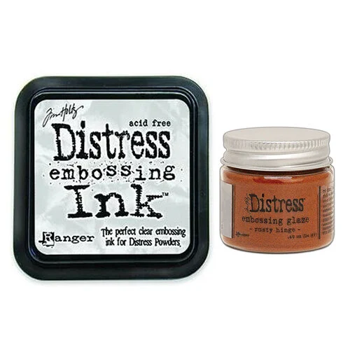 Ranger Ink - Tim Holtz - Distress Embossing Glaze and Clear Embossing Ink Pad - Rusty Hinge 1 Ranger Ink - Tim Holtz - Distress Embossing Glaze and Clear Embossing Ink Pad - Rusty Hinge