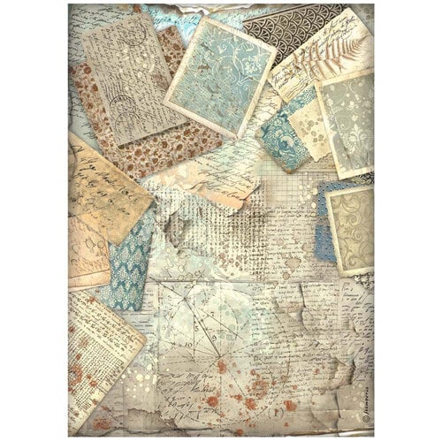 Stamperia - Alterego Collection - A4 Rice Paper - Letters Background 1 Stamperia - Alterego Collection - A4 Rice Paper - Letters Background