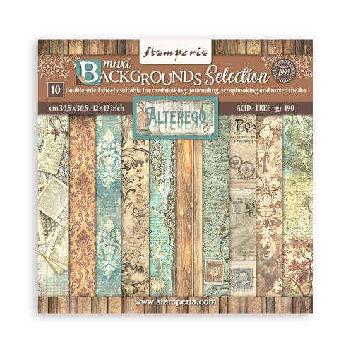 Stamperia - Alterego Collection - 12 x 12 Paper Pad - Backgrounds