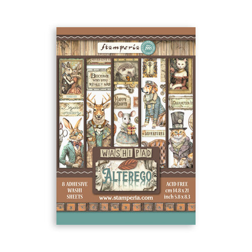 Stamperia - Alterego Collection - Washi Pad - 8 Sheets