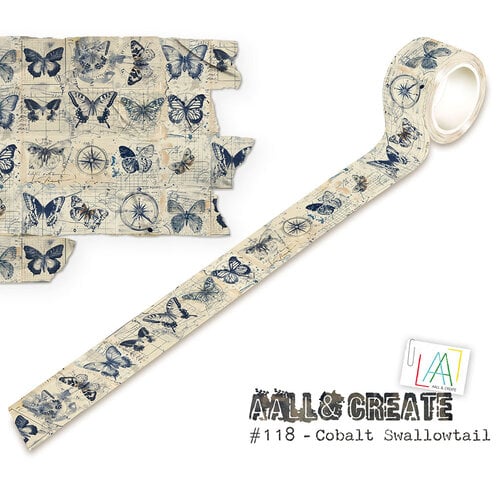 AALL and Create - Layer-It-Up Collection - Washi Tape - Cobalt Swallowtail 1 AALL and Create - Layer-It-Up Collection - Washi Tape - Cobalt Swallowtail