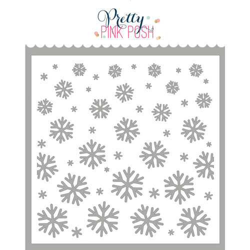 Pretty Pink Posh - Stencils - Cascading Snowflakes