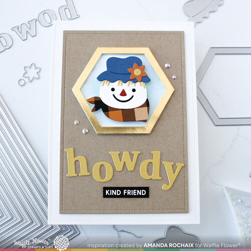 Waffle Flower Crafts - Craft Dies - Cheerful Scarecrow