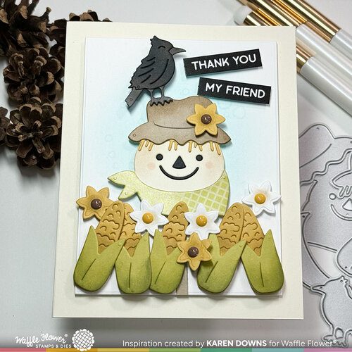 Waffle Flower Crafts - Craft Dies - Cheerful Scarecrow