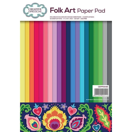 Creative Expressions - 5.87 x 8.25 Paper Pad - Folk Art