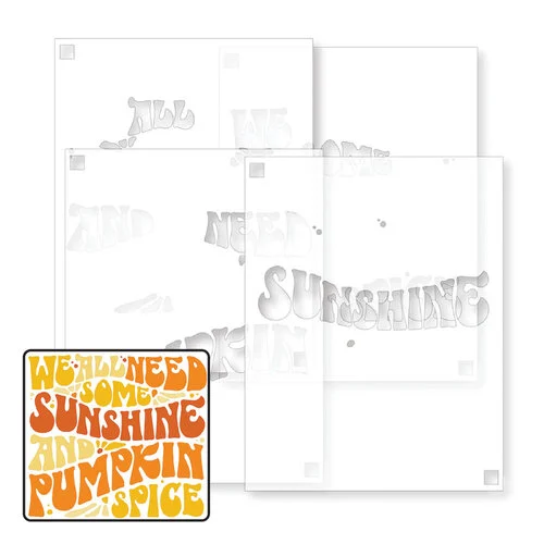 Brutus Monroe - Funky Florals Collection - Stencils - Pumpkin Spice