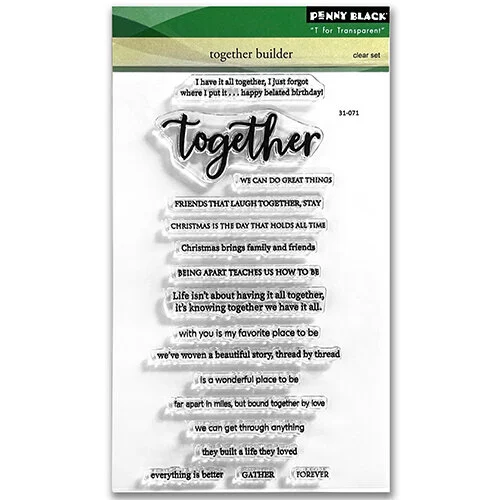 Penny Black - Clear Photopolymer Stamps - Together Builder 1 Penny Black - Clear Photopolymer Stamps - Together Builder
