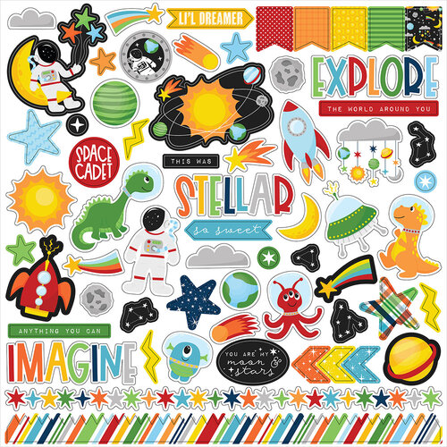 Echo Park - Blast Off Collection - 12 x 12 Cardstock Stickers - Elements