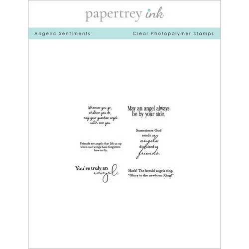 Papertrey Ink - Clear Photopolymer Stamps - Angelic Sentiments