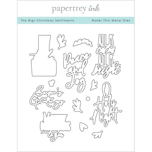 Papertrey Ink - Metal Dies - The Big Christmas Sentiments 1 Papertrey Ink - Metal Dies - The Big Christmas Sentiments