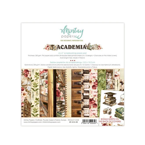 Mintay Papers - Academia Collection - 6 x 6 Paper Pad 1 Mintay Papers - Academia Collection - 6 x 6 Paper Pad
