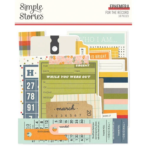 Simple Stories - For The Record Collection - Ephemera