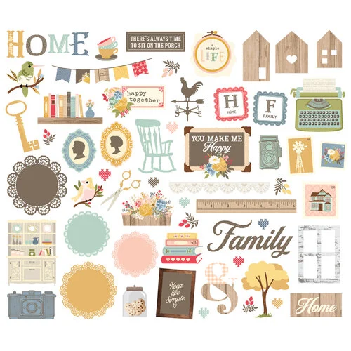 Simple Stories - Front Porch Collection - Ephemera - Bits And Pieces 2 Simple Stories - Front Porch Collection - Ephemera - Bits And Pieces