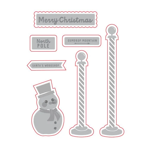 Scrapbook.com - Coordinating Die Set - North Pole