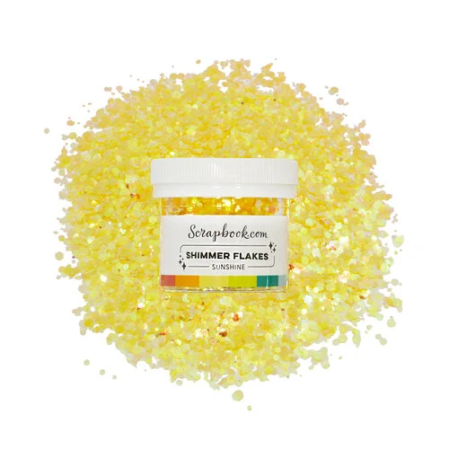Scrapbook.com - Shimmer Flakes - Sunshine - Yellow - 2 oz Shaker Jar 1 Scrapbook.com - Shimmer Flakes - Sunshine - Yellow - 2 oz Shaker Jar